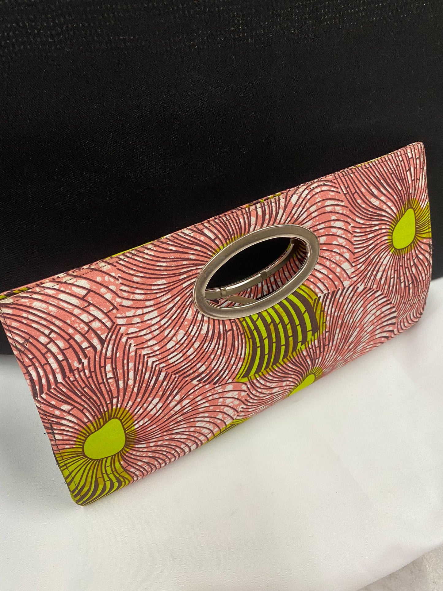 Cotton Pink Green Handbag