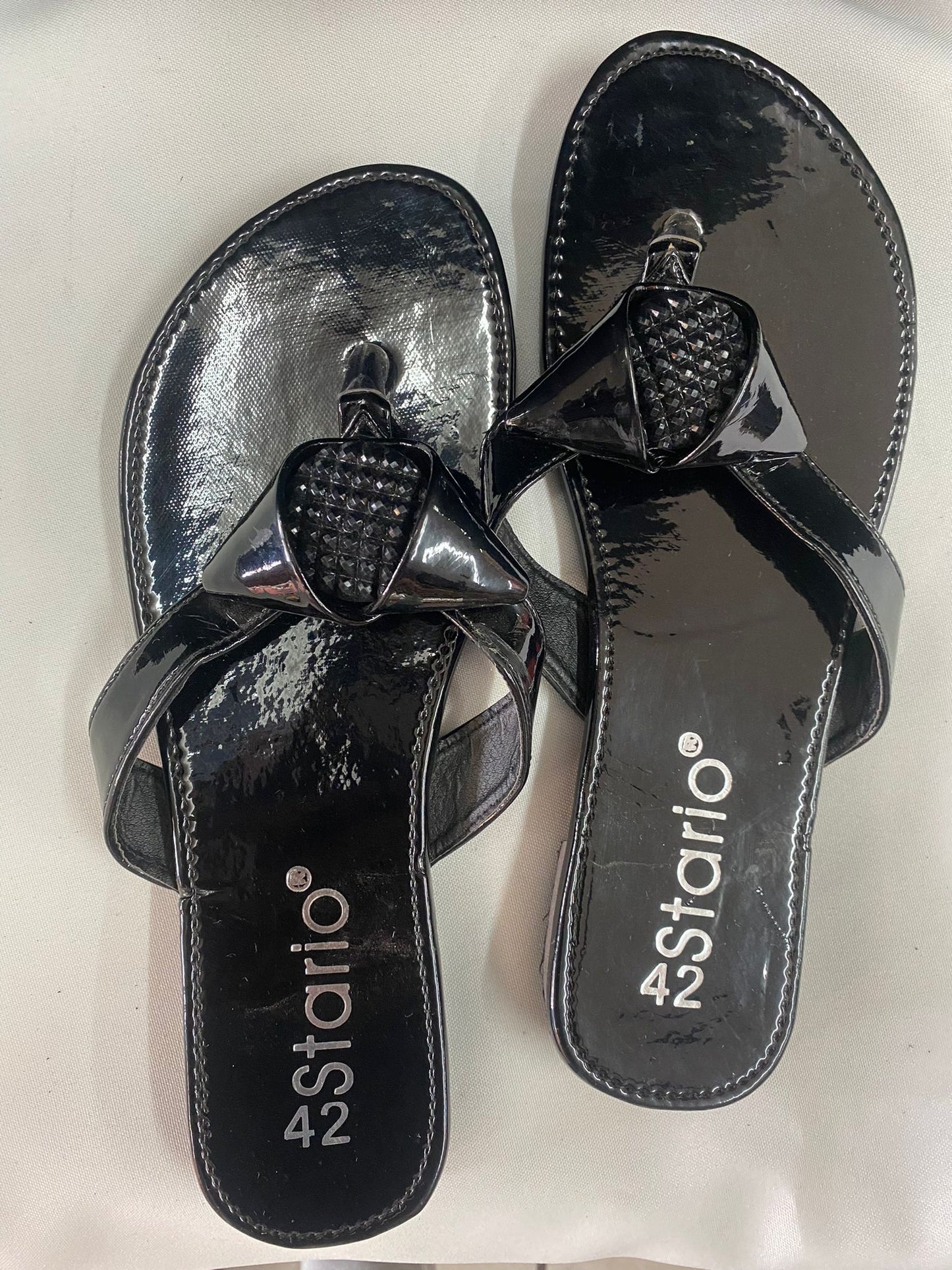 Ladies Black Slippers  size 8